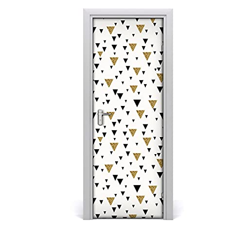 Papier peint sur la porte mural décoration auto-adhésive 77x200cm or - 2