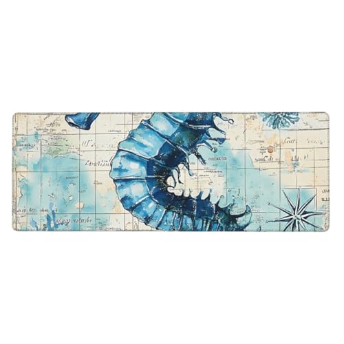 Tapis de souris grand format hippocampe contre les glissements