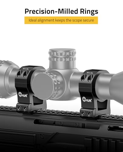 Image of CVLIFE Precision Scope Rings Mount - Compatible with Picatinny Rails and More - 2 Pieces