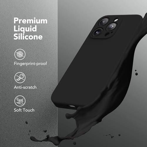 Image of Magnetic for iPhone 13 Pro Max Case, Compatible with MagSafe, [Full Camera Protection][Screen Protector] Silicone Shockproof Protective Phone Case for iPhone 13 Pro Max 6.7 inch, Black