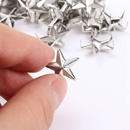 100Pcs Star Studs Metal Claw Beads Nailhead Punk Stud Rivet Spik, For Hat, Bag, Clothes, Shoes(10Mm) #TOP3