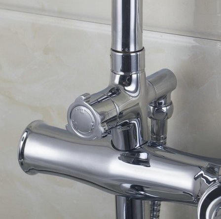 Pomme de douche pluie robinet chromé baignoire ensemble de douche Devonshire