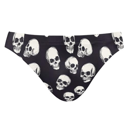 Men's Swim Briefs Skull Swimsuit Beach Swimwear Bikini M B0404374