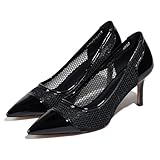 Women's High Heels Pumps Fashion Closed Pointed Toe Comfortable Sexy Party Slip on Stiletto Dress Shoes Black Szie 10