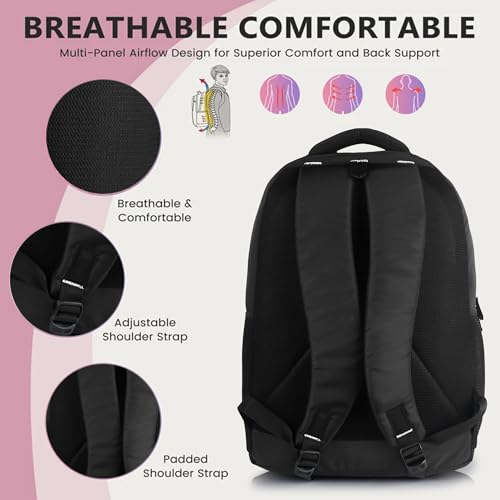 Image of Half Moon Samurai Anime School Bags for Boys Men | Laptop Bag for Man | College Bag for Boys | Backpack Bag for Man Students use with Laptop Compartment & Small Pockets inside (Black & Red)