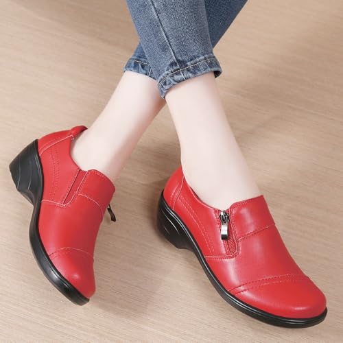 Image of QAE Loafers for Women Comfortable Loafers Slip-Ons Dress Shoes for Women Business Casual Work Office Shoes Women's Orthopedic Walking Shoes