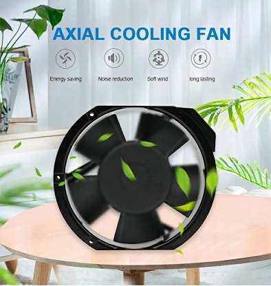 Image of Vendoz AC Small Kitchen Exhaust Aluminium Fan, 6.70 inch inches (17x17x5cm), Black