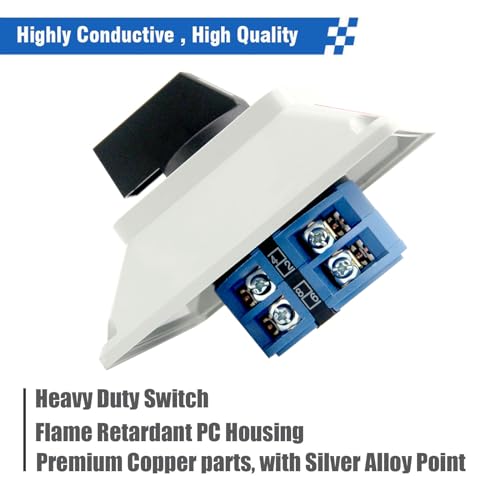 KEYMOO Chave comutadora rotativa 63a com caixa externa de chave mestre, 660v 3 posições 2 fases 8 te