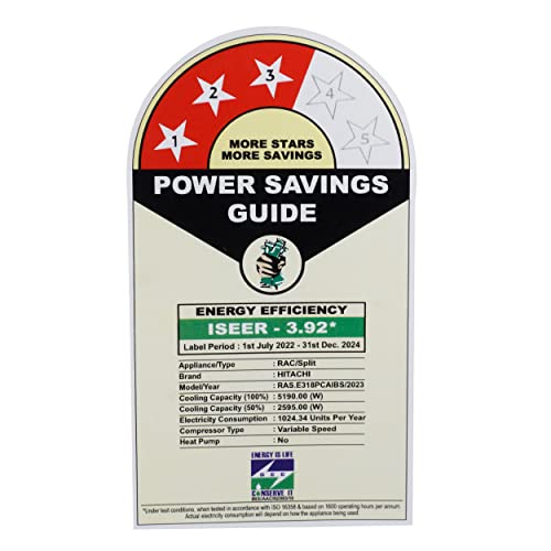 Image of HITACHI 1.5 TON 3 STAR TOUSHI PLUS 3200XL INVERTER SPLIT AC - R32 - (WHITE, 2023 MODEL- RAS.E318PCAIBS)