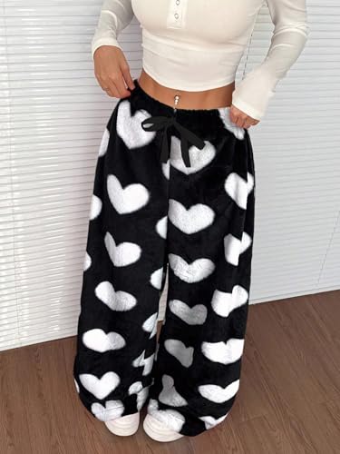 Image of Leopard Pants Women Therian Fuzzy Pajama Pants Y2k Cheetah Pants Grunge High Waisted Fluffy Pants
