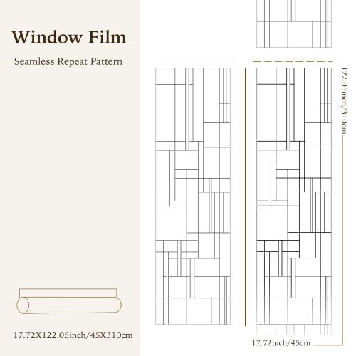 Liveinurban SE110-45X310-FBA Geometric Transparent Static Cling Window Film thumb #2