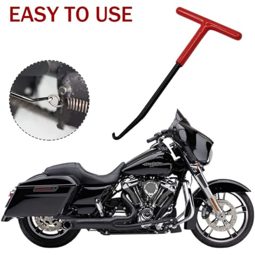 Image of Motorcycle Exhaust Spring Hook Handle Exhaust Pipe Spring Wrench T Shaped Puller Installer Hooks Motorcycle Vehicle Springs Removal Tools