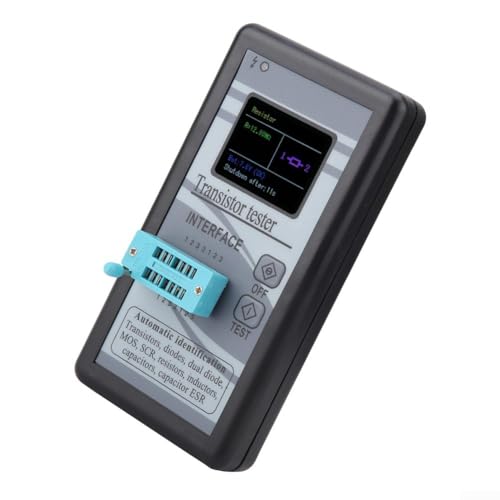 Testeur de transistor, M328 écran couleur Testeur de transistor, résistance et inductance pour test de composants électroniques (noir)