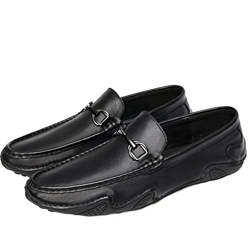 Men's Loafers Shoes Moccasins Shoes Solid Colors Leather Flexible Comfortable Lightweight Walking Fashion Slip-on