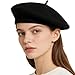 IZUS Women French Beret Hat Solid Artist Hat Wool Adult Beret Winter Warm Beanie Cap Fashion Ladies Men