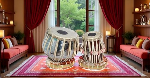 Image of IRON Tabla Set Indian Musical Instrument Bayan Tabla, Dayan Tabla For Beginners & Students