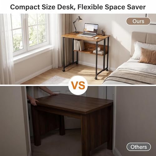 Table pliante pour bureau et chambre table d'ordinateur mobile et compacte