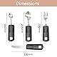 Ergonomisches 4-teiliges Edelstahl-Besteckset mit Griffverdickung Anti Rutsch Hilfsmittel für Senioren, Parkinson, Rheuma & Demenz | Schwarzes Pflege-Besteck für Alltag & Geschenk