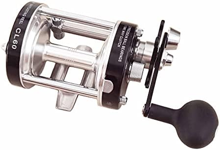Apple&Orange CL60 Baitcasting Reel Right Handed Fishing Reel with Crank Handle,Muskie Catfish Offshore Conventional Reel (Black)