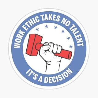 "It's A Decision" Blue Collar Working Class Sticker - Decal for car Bumper, Laptop, Note Book | 4 inches | Waterproof | Labor Day Stickers (It's A Decision)