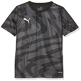 Rundhalsausschnitt PUMA Kinder CUP Jersey Core Jr Trikot, Black White, 164