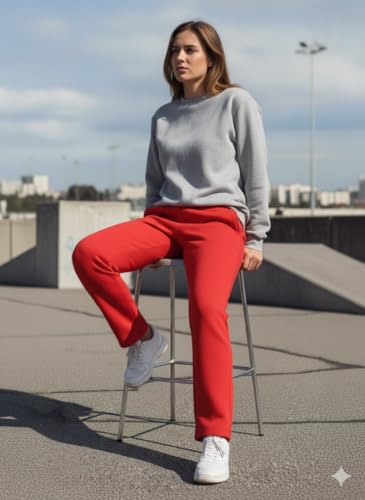 Image of Mack Jonney Women's Solid Fleece Track Pants | Warm & Durable Casual Lowers | Trendy Lowers-M5306