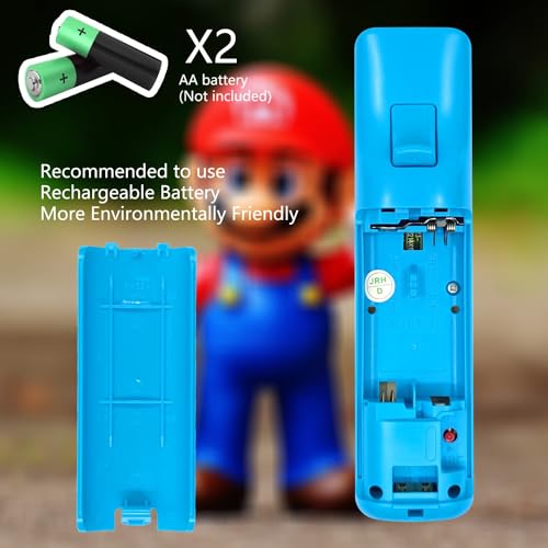 Yosikr Pacote com 2 controles Wii, controle remoto Wii com capa de silicone e alça de pulso compatív