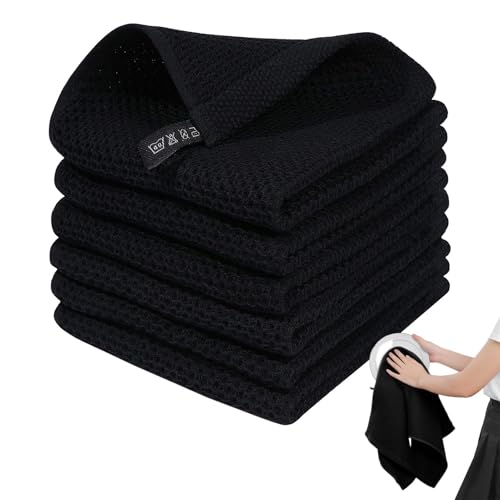 Zvn Zojne Paños de cocina para lavar platos, 6 toallas de secado de platos, toallas de cocina de algodón reutilizables, paños de cocina colgantes, juego de toallas de cocina cuadradas para cuencos