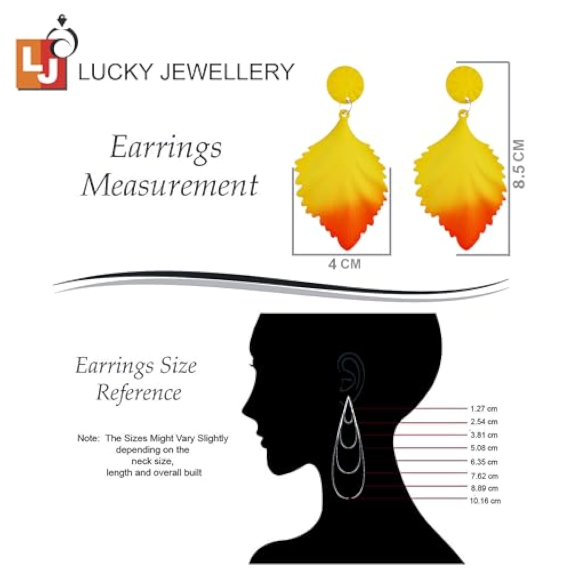 Yellow & Orange Leaf Dangle Earrings