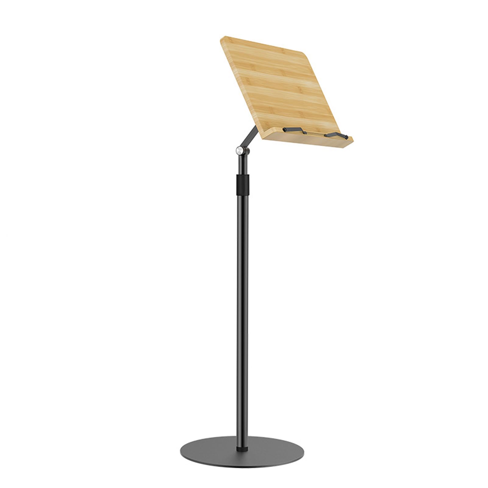 Soporte para tablet de aluminio y madera de bambú con sistema de ajuste robusto 8