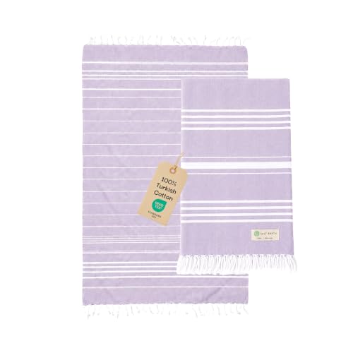 36"x72" 100% Cotton Sateen Weave Turkish Beach Towel 1 Pack (Lavender)