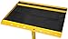 JEGS 200 LBS Capacity Rolling Work Table - Height Adjustable 33 Inches to 48 Inches - Rolling Tool Tray Uses Four 2.5” Caster Wheels - Includes One Tool Tray Table Liner - Yellow Powder Coated Steel