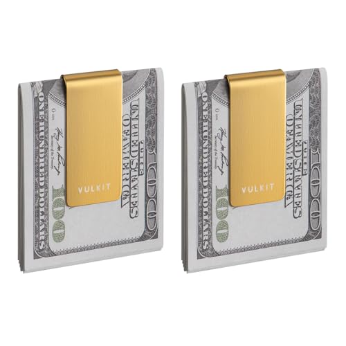 Image of VULKIT Money Clip Stainless Steel Cash Holder EDC Accessories Men's Money Clips