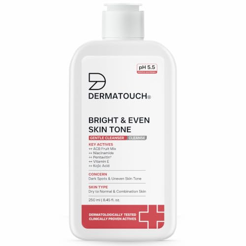 Image of DERMATOUCH Bright & Even Skin Tone Gentle Cleanser | Helps Reduce Dark Spots & Uneven Tone | pH 5.5 Daily Face Wash | 250ml