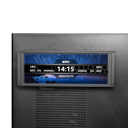 Image of Thermalright Trofeo Vision LCD Black 6.86-inch IPS Widescreen, 1280x480 Resolution, with Flexible LCD Screen Placement Options