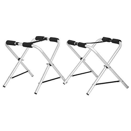 Amarine Made Pair of Folding Kayak Storage Racks. Premium Accessories for Kayaks, Canoes, SUP Paddle Boards and Small Boats. Two Freestanding Indoor/Outdoor Kayak Stands. 100lb Capacity