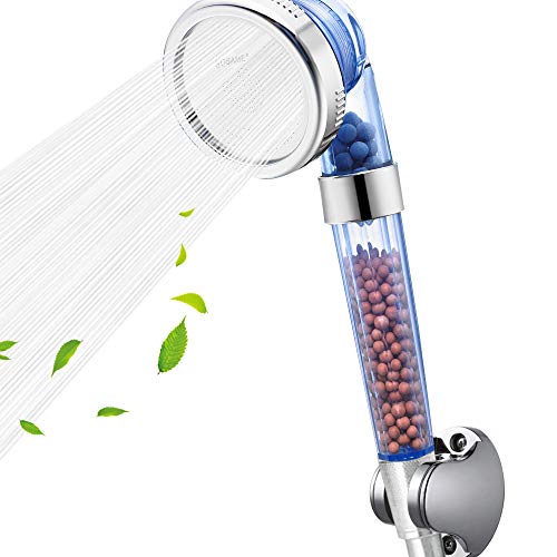 Nosame Shower Head, Filter Filtration High Pressure Water Saving 3 Mode Function Spray Handheld Showerheads 1.6 GPM Good for Hair & Skin