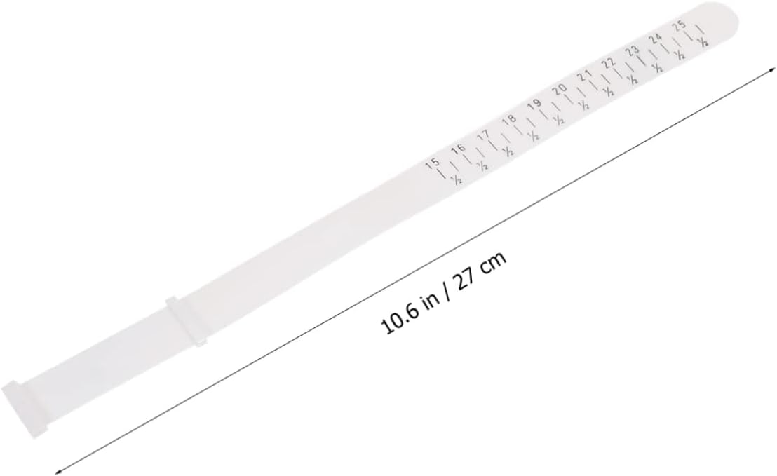 Uonlytech 2Pcs White Bracelet Measuring Tool Accurate Bangle Gauge for Wrist Measurement Durable and Smooth Surface for Jewelry and Watch Sizing