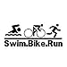 SUIFENG Autoaufkleber 20.3 cm X 8 cm Swim Bike Run Auto Styling Triathlon Vinyl Auto Aufkleber