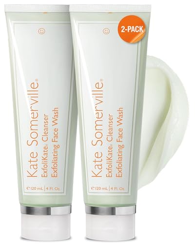 Image of Kate Somerville ExfoliKate Cleanser – Daily Exfoliating Face Wash with Glycolic Acid & Lactic Acid – Gentle Facial Scrub for Pore Minimizing, Skincare, Face Exfoliator - 2-Pack of 4 Fl Oz Each