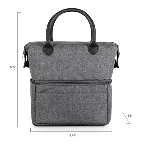 Image of PICNIC TIME NFL Atlanta Falcons Urban Lunch Bag - Cooler Lunch Tote - Insulated Lunch Bag, (Gray with Black Accents)