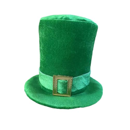 Photo de LKRSEEF Chapeau Velours Vert Saint-Patrick Unisexe pour Adulte - Accessoires et Cadeaux Irlandais de Léprechaun