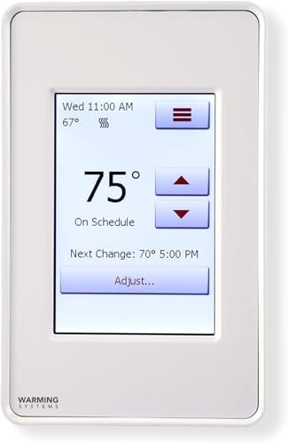Warming Systems Electric Radiant Floor Heating Thermostat, Touch Screen Programmable