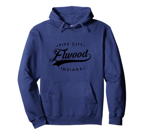 Elwood Indiana Pipe City Retro Logo Homme Femme Sweat à Capuche