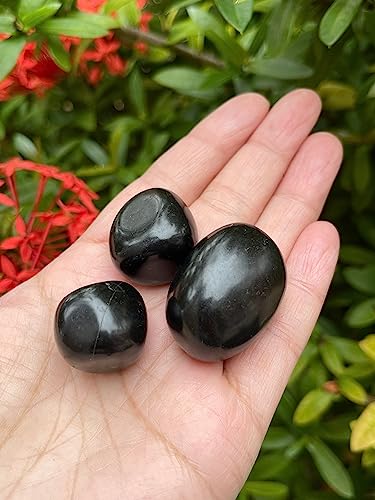 Image of GAF TREASURES 1 /2 LB Jet Tumbled Stones, Polished Jet Gemstone, Jet Healing Crystals (Jet)