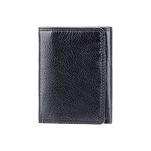 Visconti HT18 Classic Style Soft Leather Trifold Wallet (Black)2