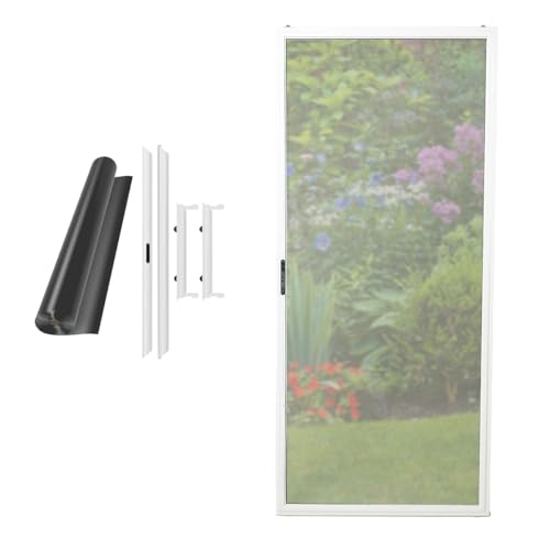 Custom Size Sliding Patio Screen Door Kit Made to Order Aluminum Frame Assembly Required Locking Handle 5 Color Options Optional PetScreen Mesh