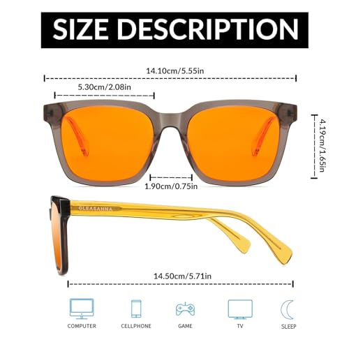 Image of 99.9% Blue Light Blocking Glasses, AR Coating, Computer Screens Gaming for Men Women, Stop Eyestrain, Better Sleep