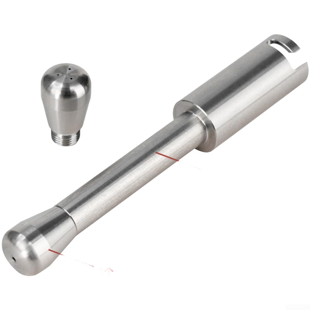Set di ugelli per vapore in acciaio inox per De'Longhi per dedica EC685-1 e ugello a 3 fori, per schiuma di latte, ricambio con isolamento termico per Latte Art per accessori barista, argento (antico)