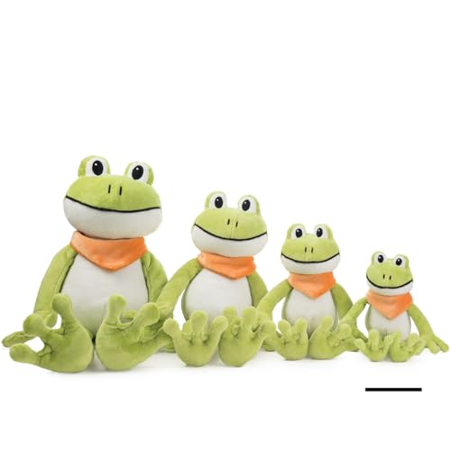 Plüsch Frosch „Quark“ – Schaffer 5730 - Kuscheltier Frosch - weich & flauschig - Stofftier für Babys & Kinder ab 0 Jahren – Waschbar - Größe XS - 16 cm - grün-weiß